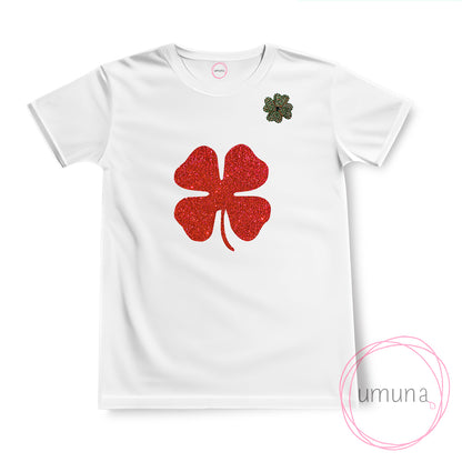 T-Shirt quadrifoglio Natalizia